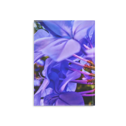 Blue Hydrangea Stem Puffy Hardcover Notebook