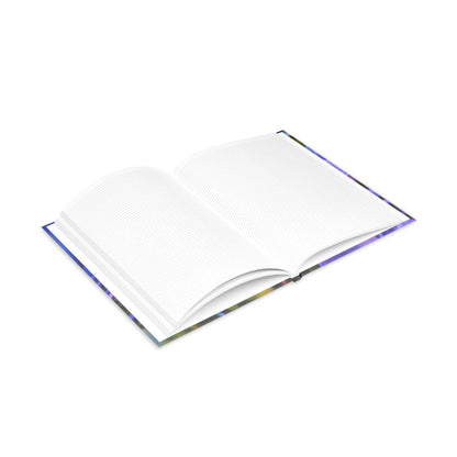 Blue Hydrangea Stem Puffy Hardcover Notebook