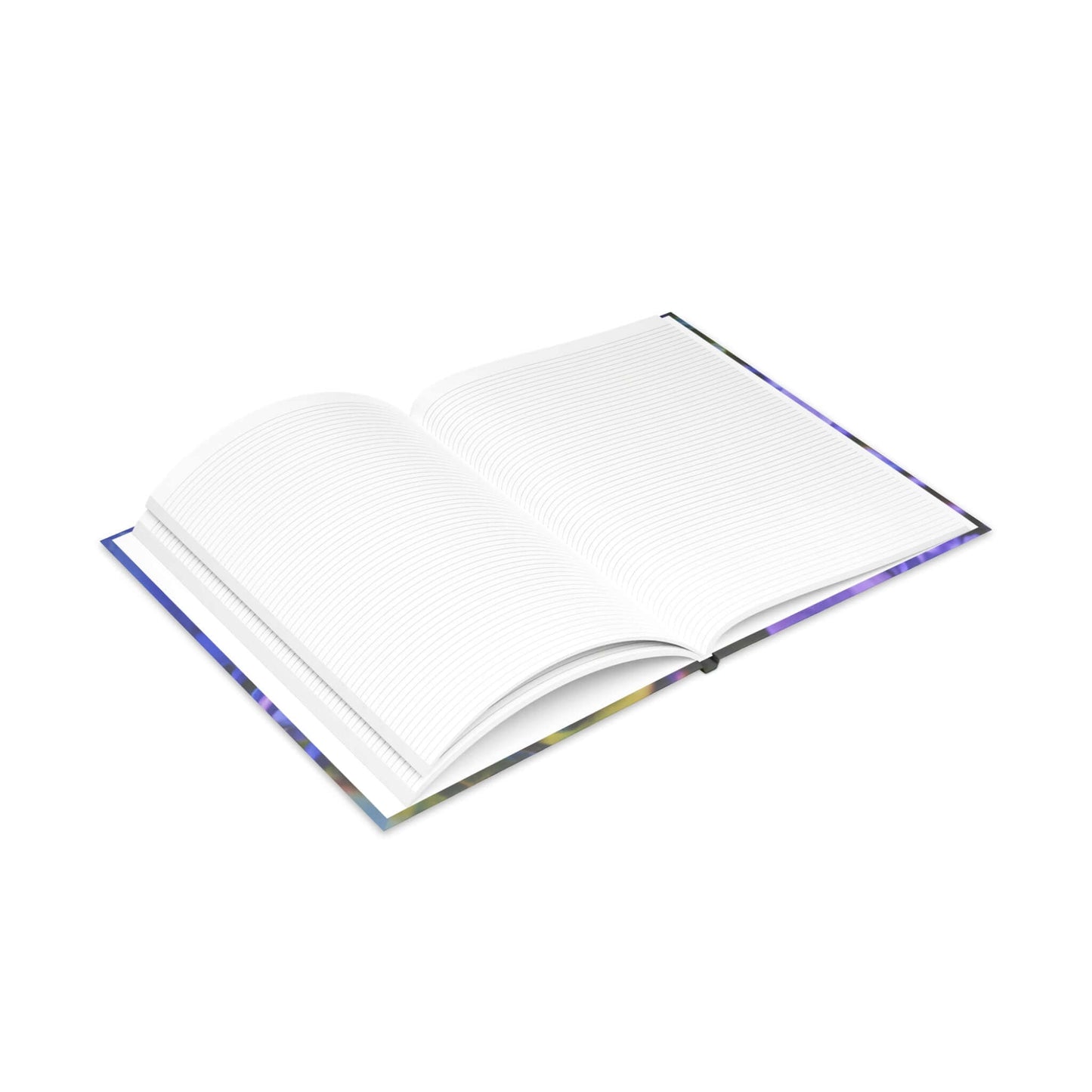 Blue Hydrangea Stem Puffy Hardcover Notebook