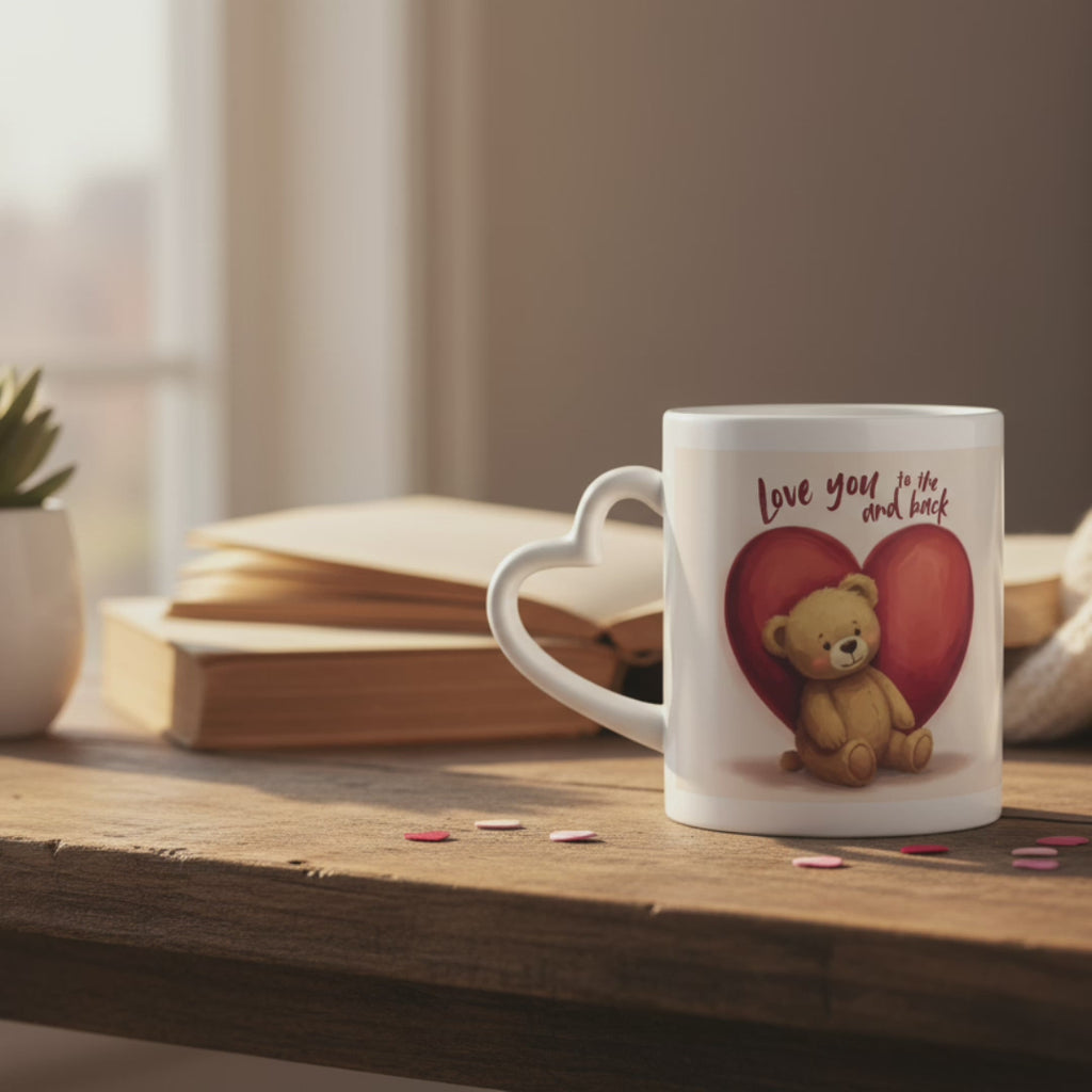 Teddy Bear Loves You & Back Heart Handle